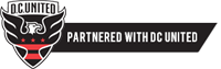 Partnered with DC United logo banner