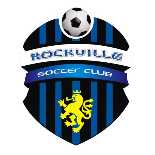 Rockuille Soccer Club crest with lion and ball